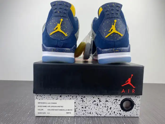 Cheap Husky Air Jordan 4 Retro Michigan (PE) AJ4-1036660 0126