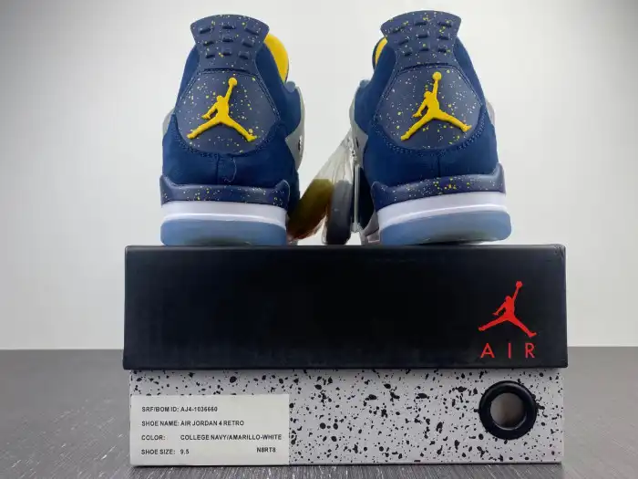 Cheap Husky Air Jordan 4 Retro Michigan (PE) AJ4-1036660 0126