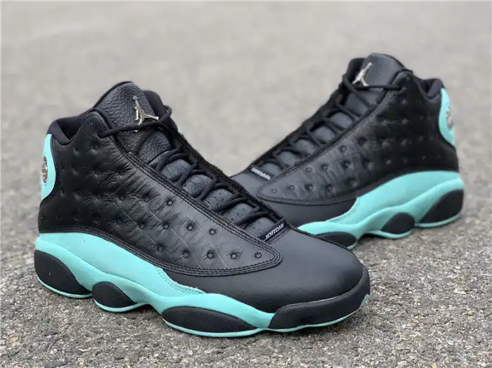 Cheap Husky Air Jordan 13 Retro Black Island Green 414571-030 0126