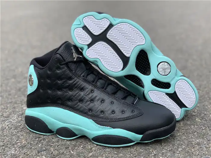 Cheap Husky Air Jordan 13 Retro Black Island Green 414571-030 0126