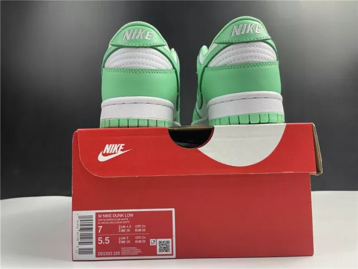 Rep Husky Nike Dunk Low Green Glow (W) DD1503-105 0119