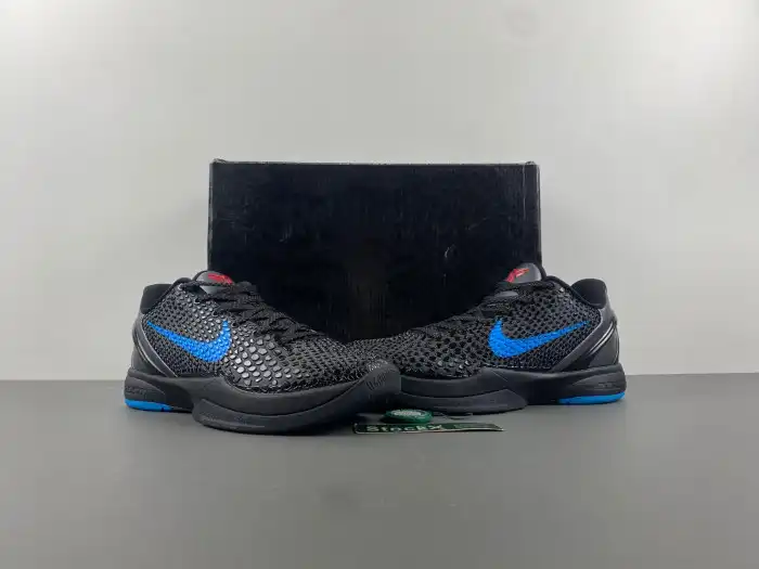 Rep Husky Nike Kobe 6 Dark Knight 429659-016 0129