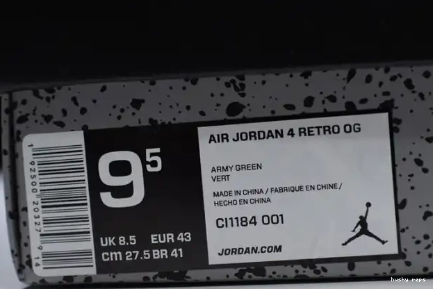 Rep Husky Laser Air CI1184-001 Retro Jordan 4 Black 0213