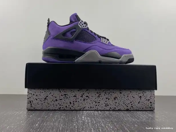 Rep Husky x Travis Jordan Purple 4 Suede Scott Air 0219