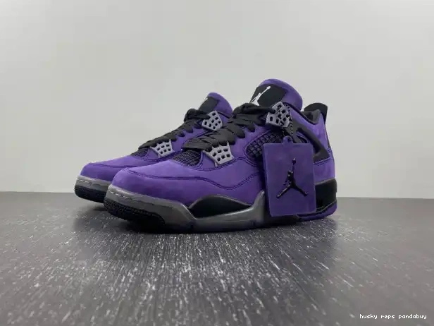 Rep Husky x Travis Jordan Purple 4 Suede Scott Air 0219