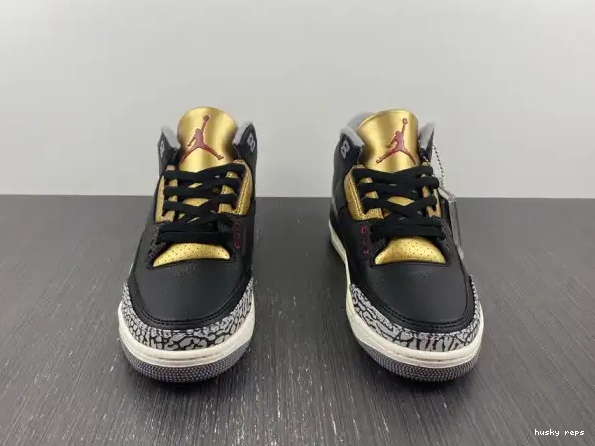 Rep Husky Black CK9246-067 WMNS 3 Gold Air Jordan 0227