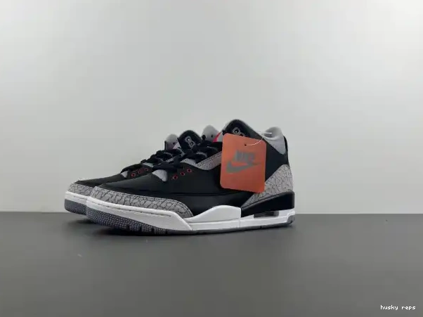 Cheap Husky Jordan Cement 3 Air Black DN3707-010 0215