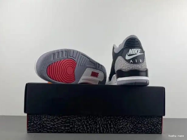 Cheap Husky Jordan Cement 3 Air Black DN3707-010 0215