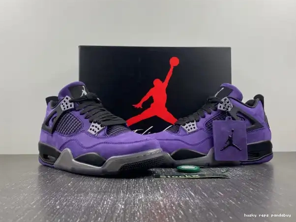 Rep Husky x Travis Jordan Purple 4 Suede Scott Air 0219