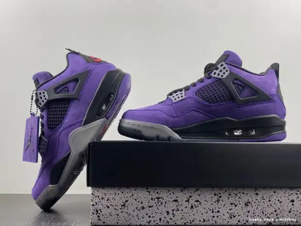 Rep Husky x Travis Jordan Purple 4 Suede Scott Air 0219