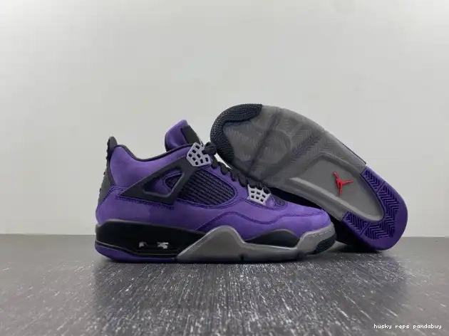 Rep Husky x Travis Jordan Purple 4 Suede Scott Air 0219