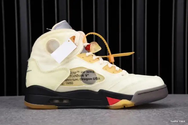 Cheap Husky OFF-WHITE Sail Retro 5 Jordan DH8565-100 0212