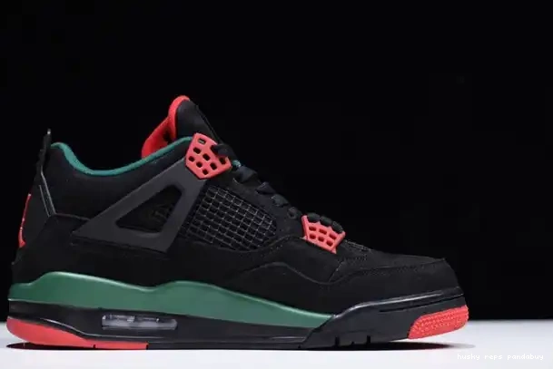 Cheap Husky Jordan 4 Gorge Black Red Green-Varsity AQ3816-063 GUCC NRG Air 0219