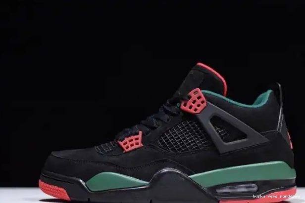 Cheap Husky Jordan 4 Gorge Black Red Green-Varsity AQ3816-063 GUCC NRG Air 0219