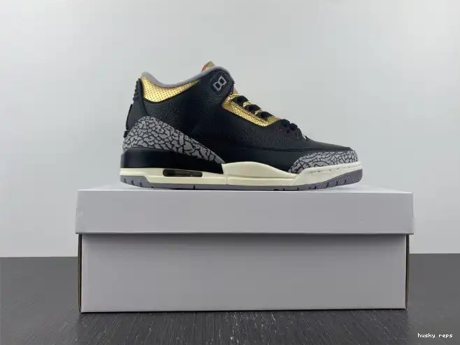 Rep Husky Black CK9246-067 WMNS 3 Gold Air Jordan 0227