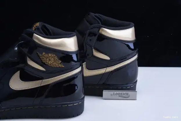 Cheap Husky GOLD JORDAN AIR RETRO METALLIC HIGH BLACK 1 (2020) 555088-032 0215