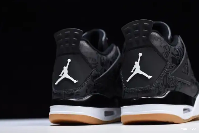 Rep Husky Laser Air CI1184-001 Retro Jordan 4 Black 0213