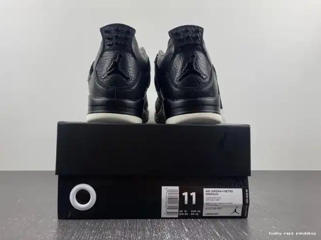 Rep Husky Retro 4 Jordan Black Pony 819139-010 Hair 0309