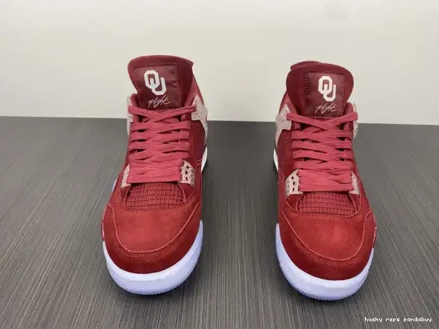 Rep Husky AJ4-904282 PE Jordan 4 Oklahoma Sooners Retro 0307