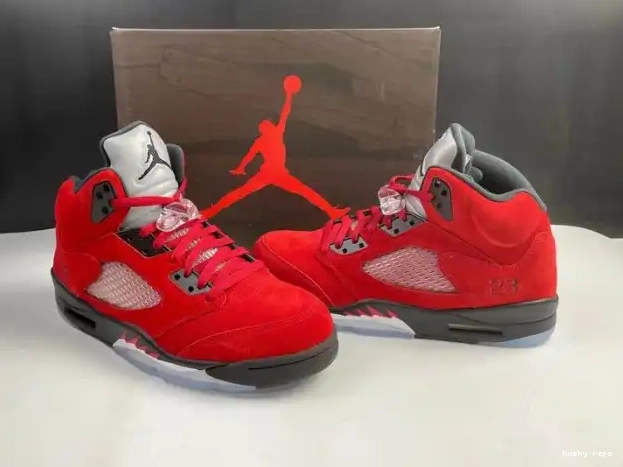 Rep Husky DD0587-600 (2021) Retro Jordan Red Raging Bulls 5 0303