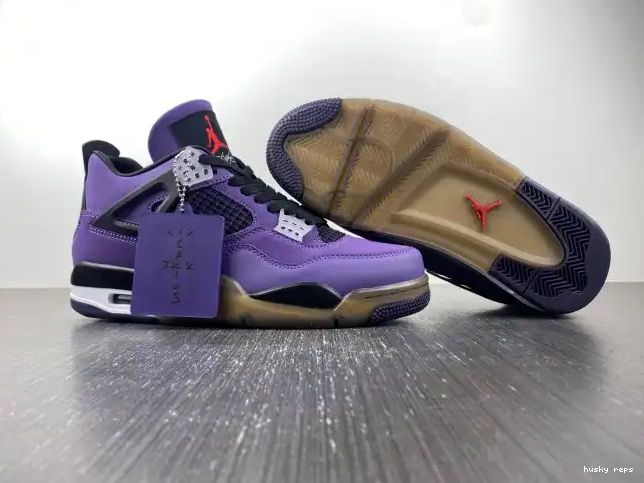 Rep Husky Travis Scott Purple and Retro (Friends 4 LN4 Jordan 766296 Family) 0308