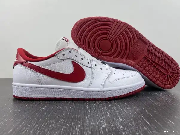 Rep Husky Varsity Low White 705329-101 Red 1 Retro Jordan 0303