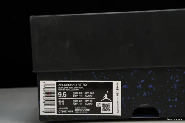 Cheap Husky 4 Game Retro Royal Jordan Black CT8527-018 0303