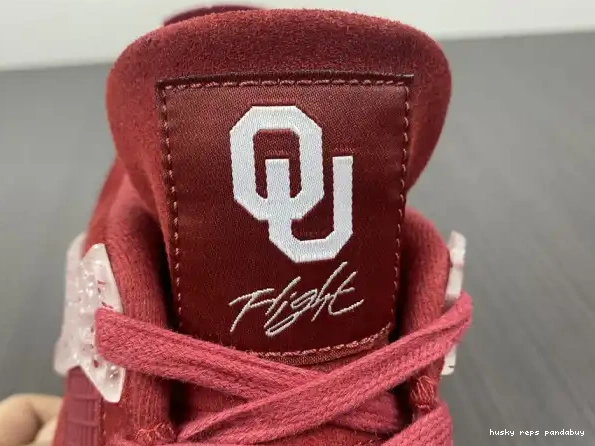 Rep Husky AJ4-904282 PE Jordan 4 Oklahoma Sooners Retro 0307