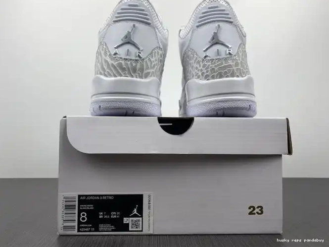 Rep Husky Jordan PS 429487-111 Retro White' 3 Air 'Triple 0306