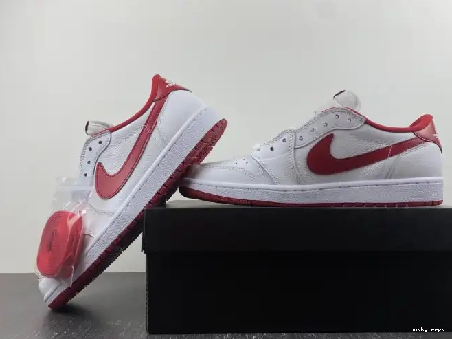 Rep Husky Varsity Low White 705329-101 Red 1 Retro Jordan 0303